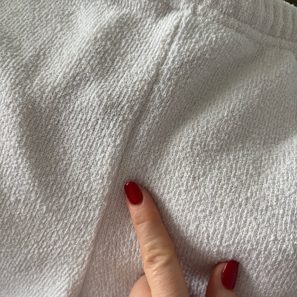 Vintage 80s Cotton Blend Terry Cloth White USA Key West Drawstring Shorts Medium - Picture 9 of 15